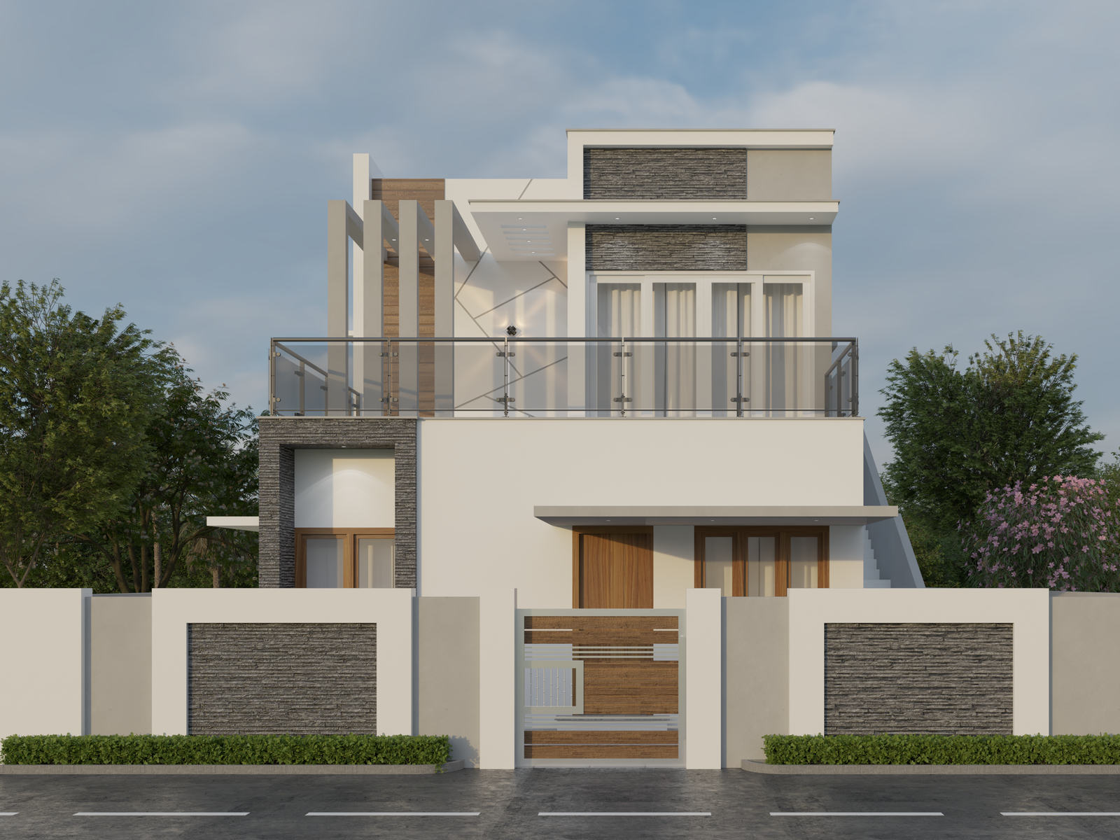 Residential architecture elevation by Gridstone Chennai