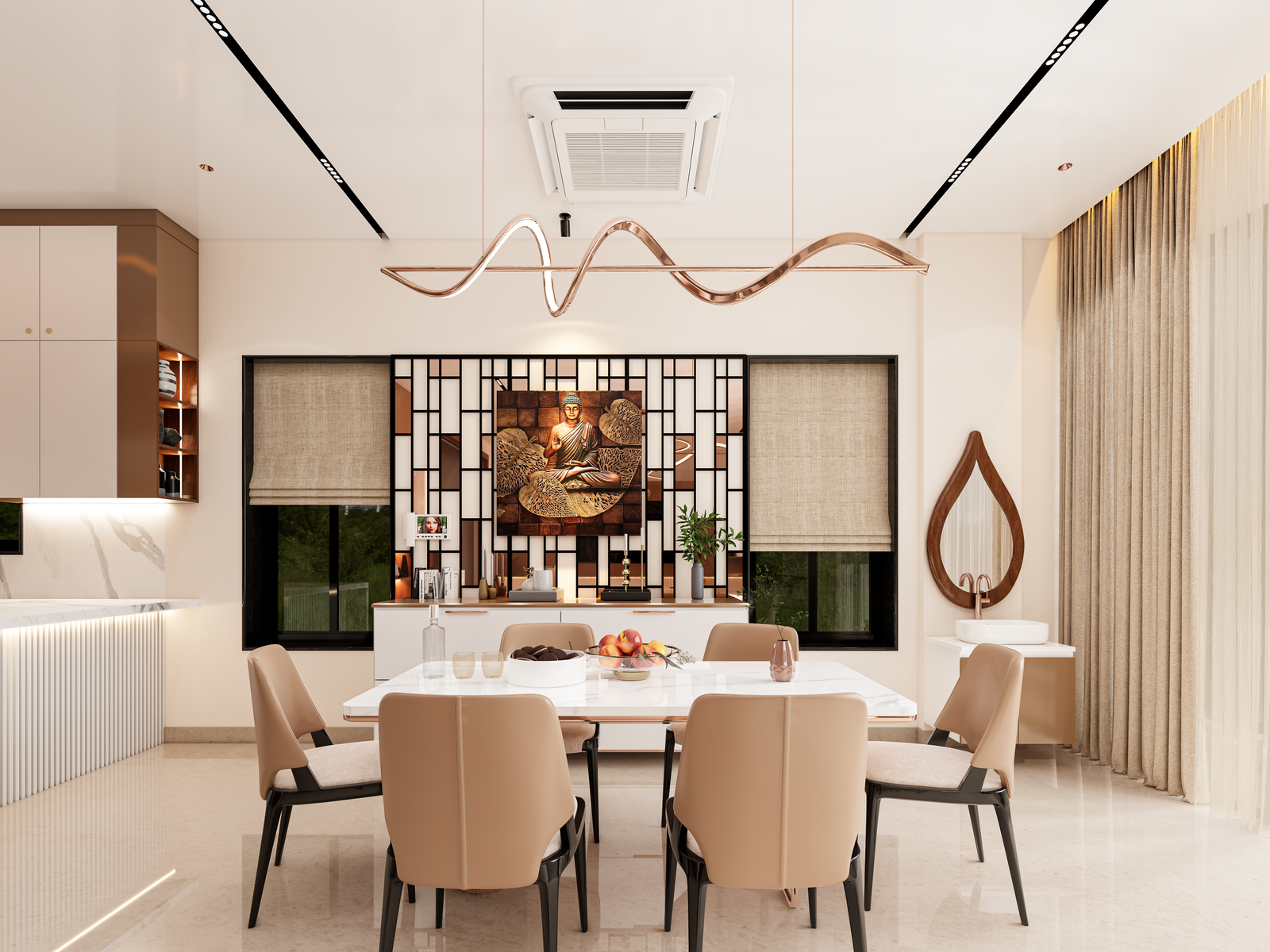 Modern home interior design in Chennai by Gridstone