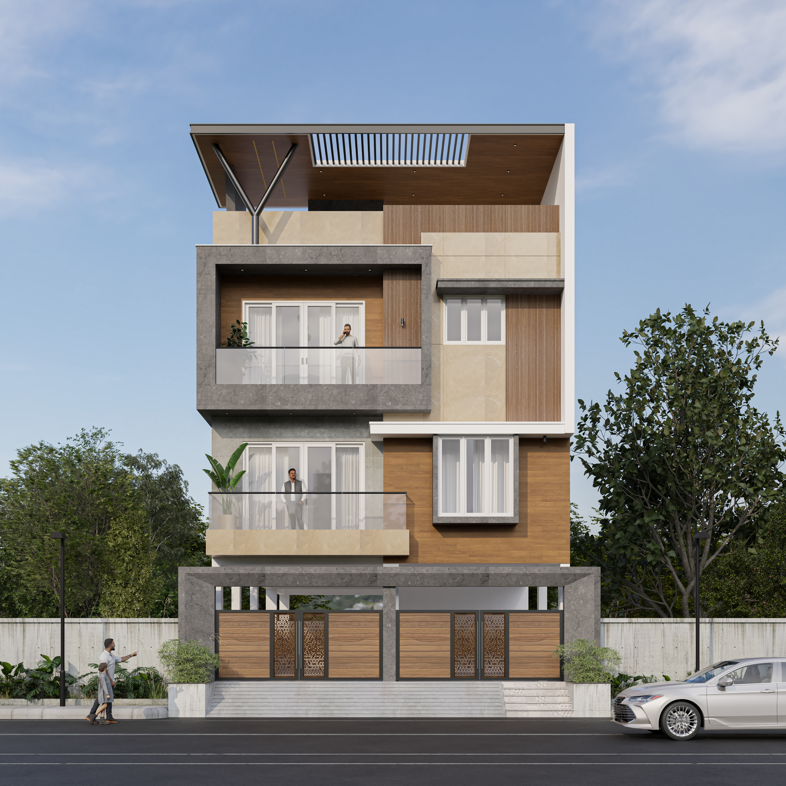 Contemporary residence designed by architects serving OMR Chennai