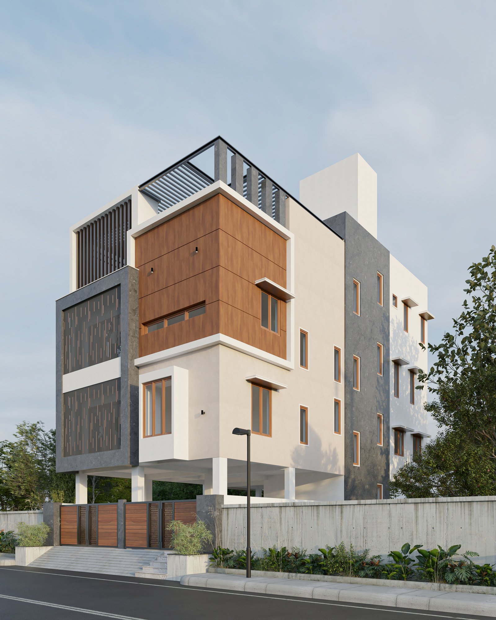 Prasanth Residence architectural design by Gridstone
